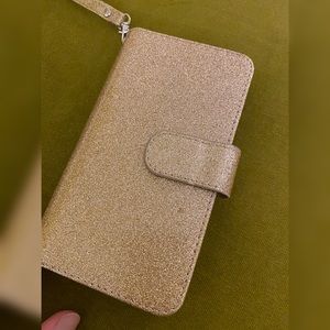 Cute gold iphone wallet case ( detachable )